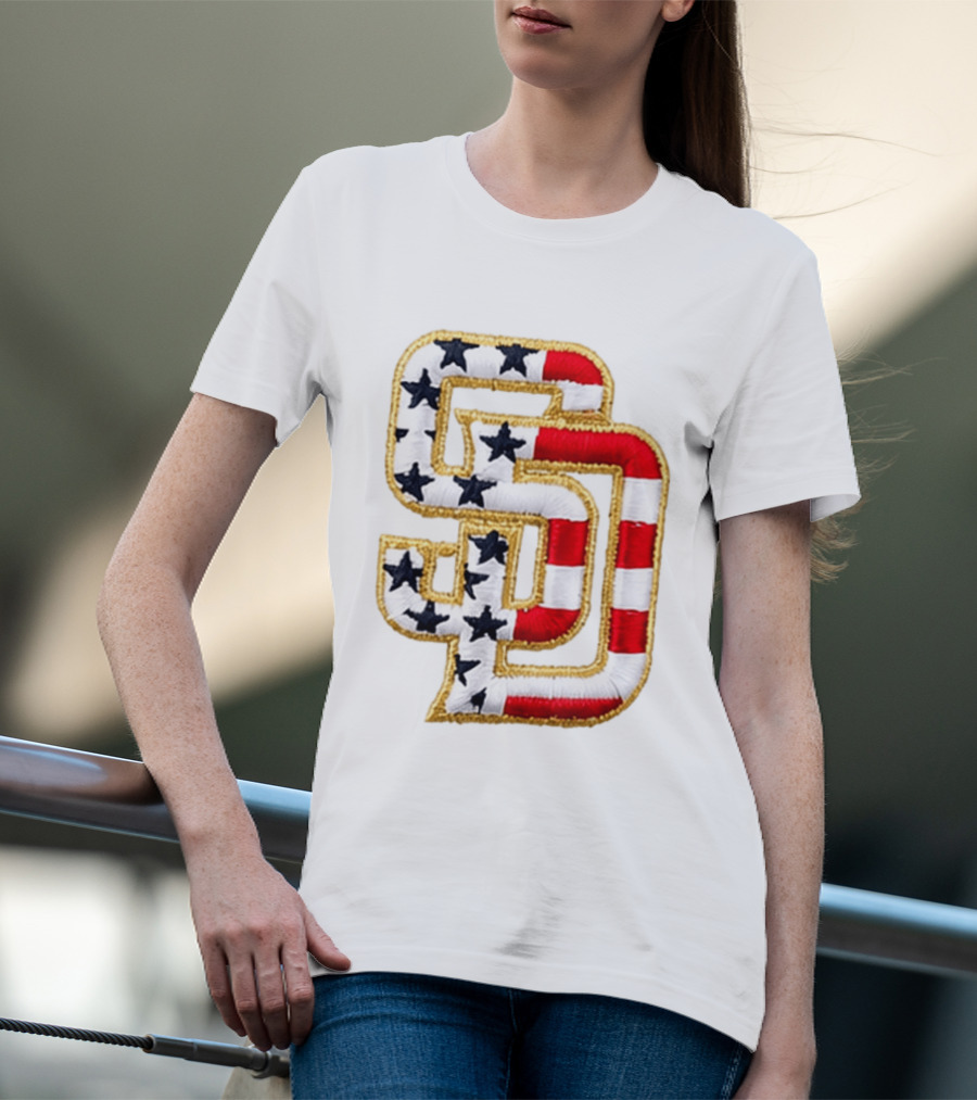 San Diego Padres America 250 Stars And Stripes SD Baseball Cap T-Shirt