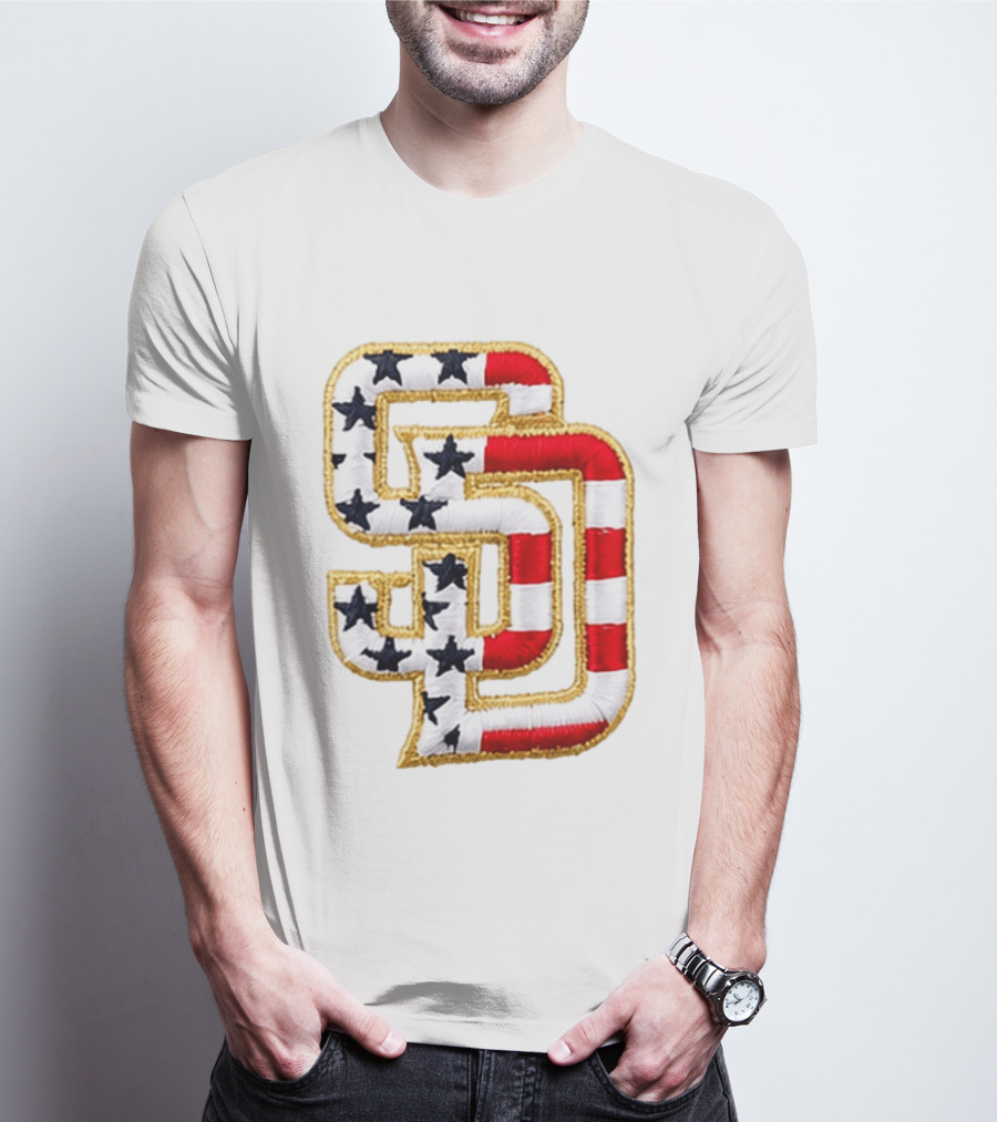 San Diego Padres America 250 Stars And Stripes SD Baseball Cap T-Shirt