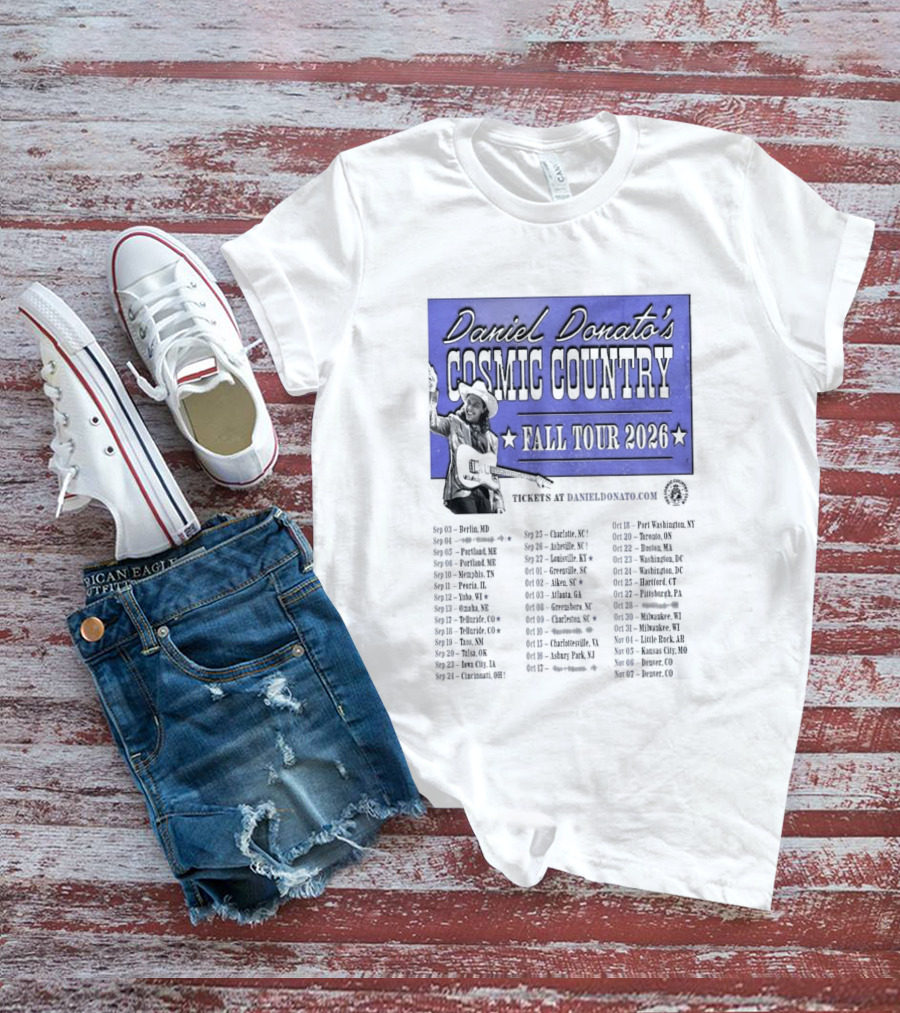 Daniel Donato Cosmic Country Fall Tour 2026 With Tour Dates T-Shirt