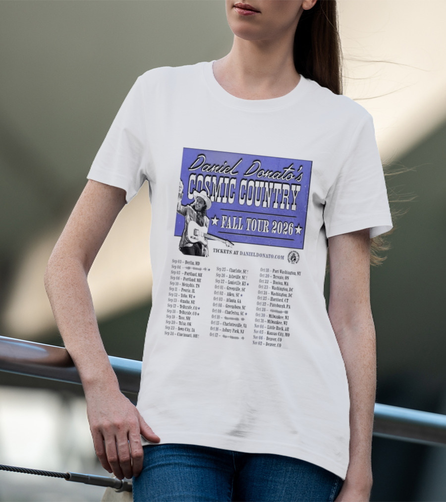 Daniel Donato Cosmic Country Fall Tour 2026 With Tour Dates T-Shirt