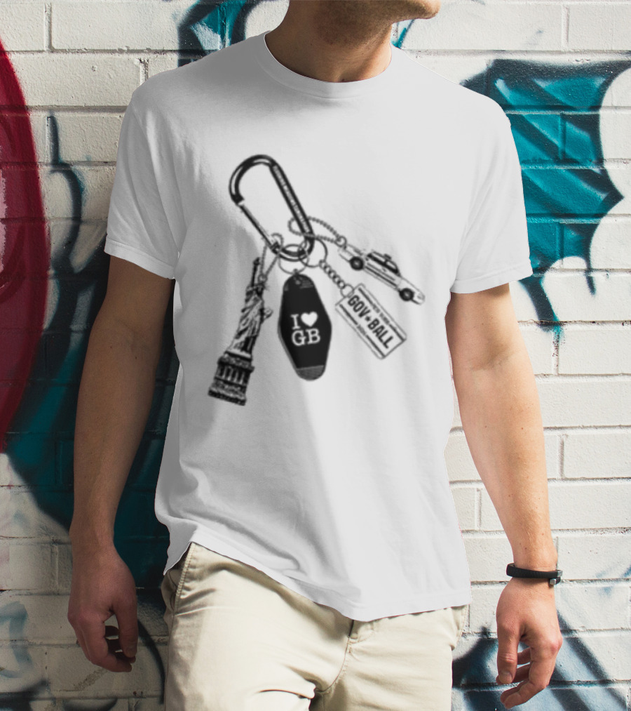 Governors Ball Music Festival 2023 Keychain Lineup Essentials T-Shirt