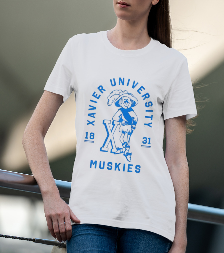 Xavier University Muskies Blue Blob 1831 T-Shirt