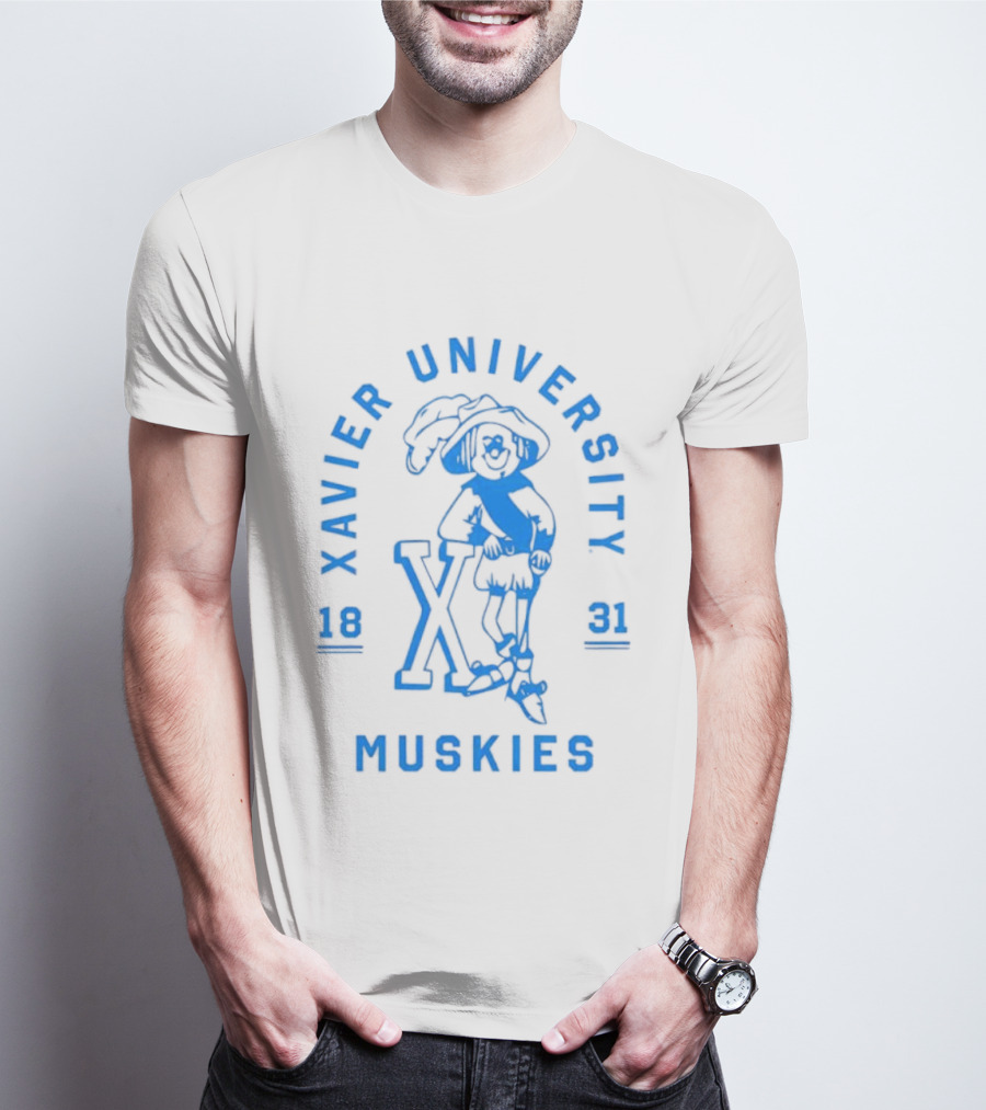 Xavier University Muskies Blue Blob 1831 T-Shirt