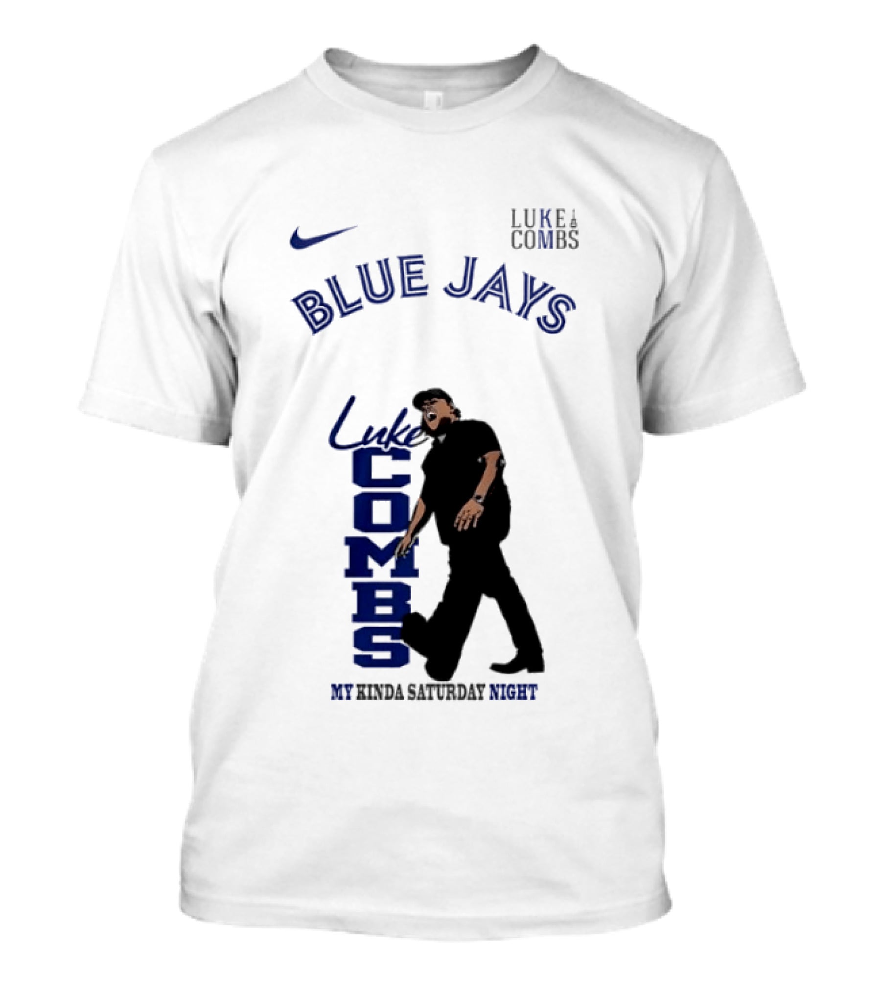Luke Combs Blue Jays Nike My Kinda Saturday Night T-Shirt