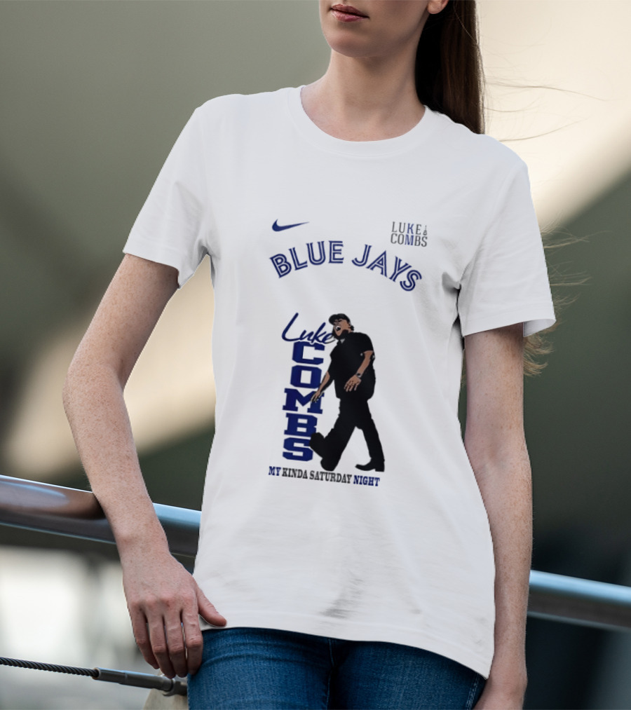 Luke Combs Blue Jays Nike My Kinda Saturday Night T-Shirt