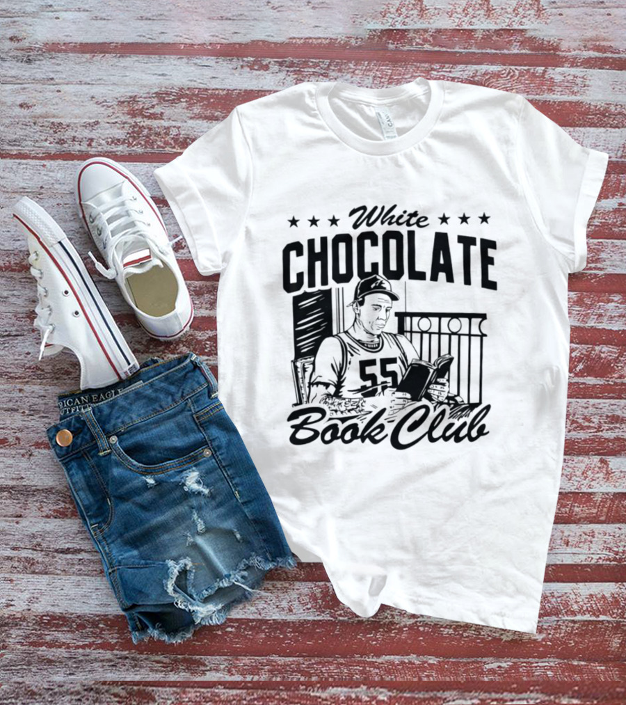 White Chocolate Book Club 55 Star Jersey Reader T-Shirt