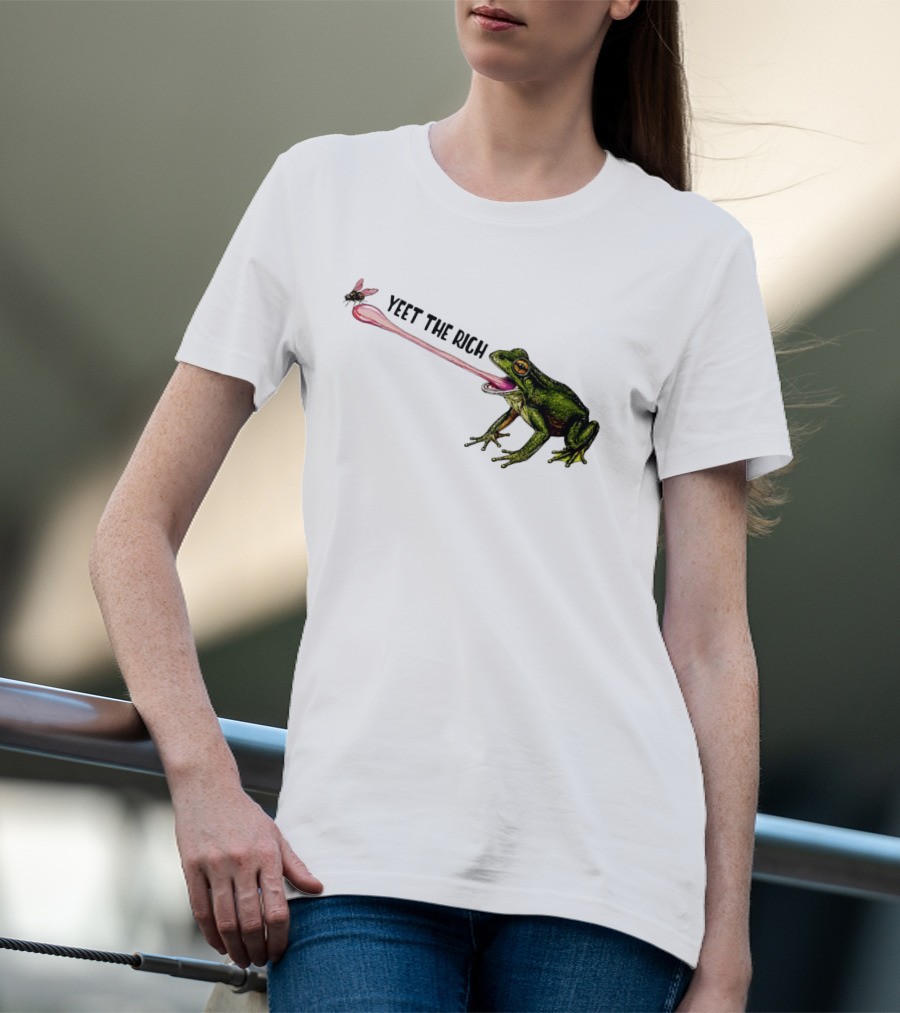 Yeet The Rich Frog With Fly Tongue Capture T-Shirt