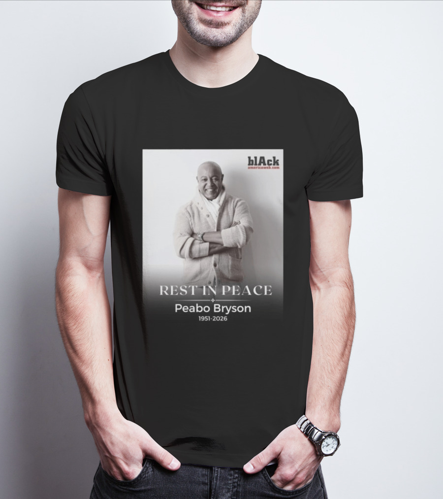 Rest In Peace Peabo Bryson 1951 2026 Black Americaweb T-Shirt