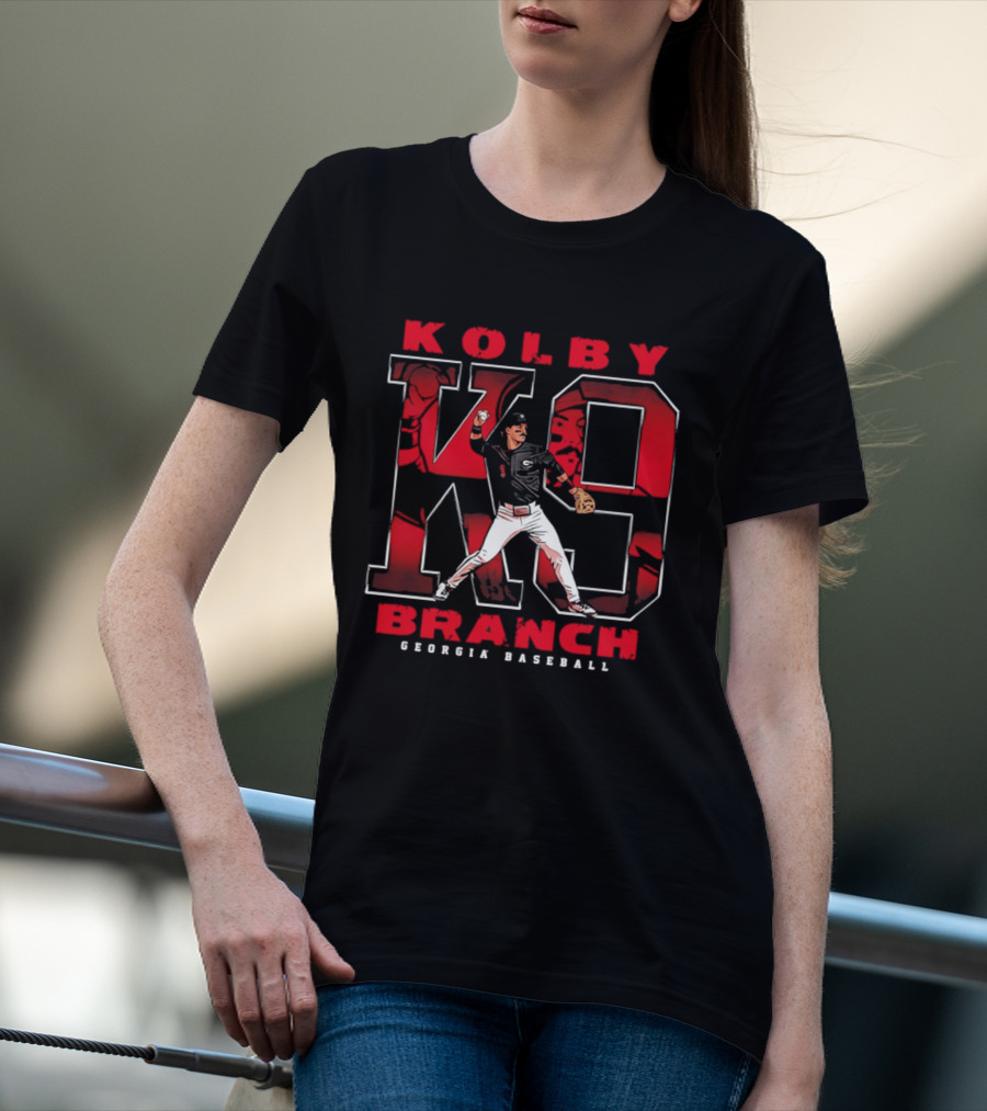 Kolby Branch K9 Georgia Baseball Player T-Shirt