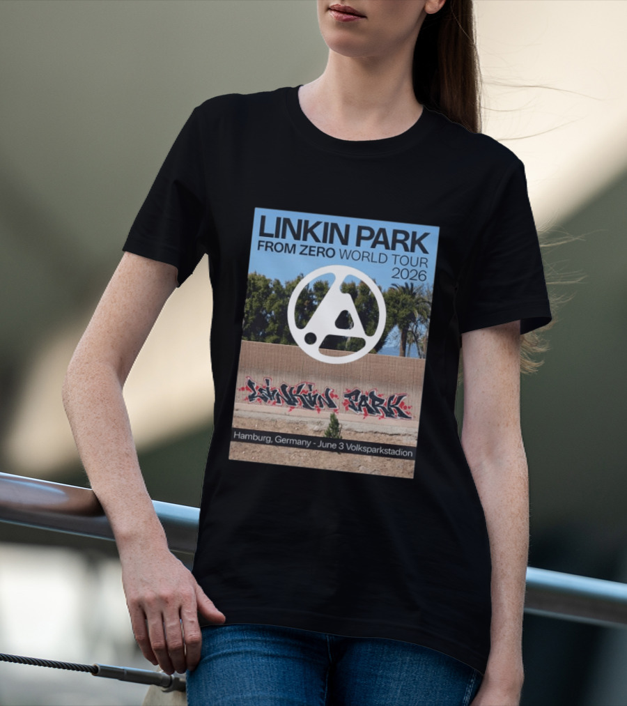 Linkin Park From Zero World Tour 2026 Hamburg Germany June 3 Volksparkstadion T-Shirt