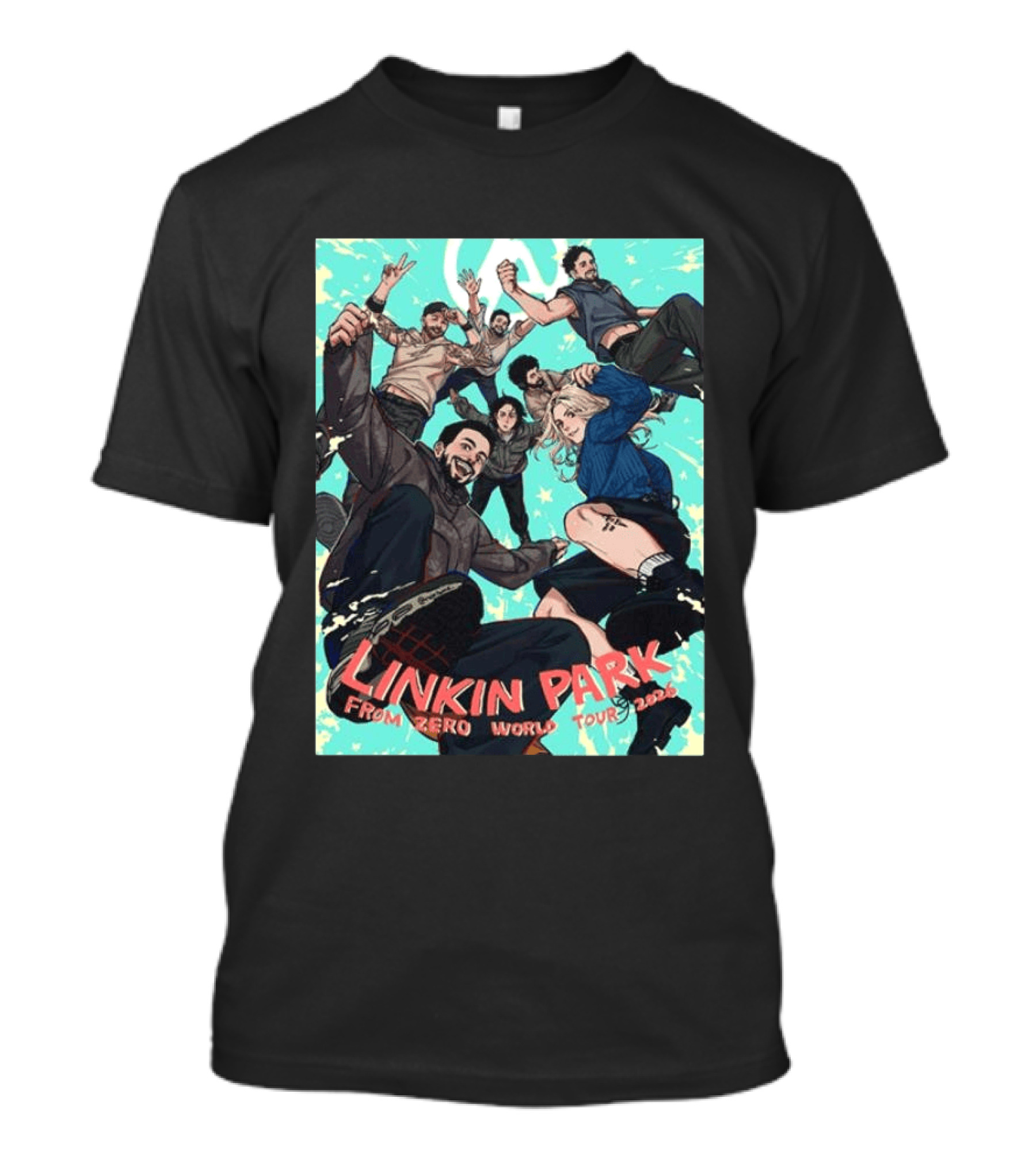 Linkin Park From Zero World Tour 2026 Munich Anime Style Concert T-Shirt