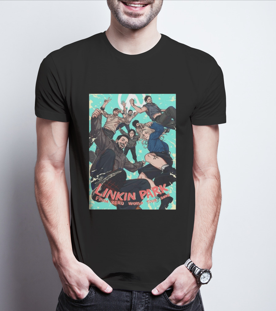 Linkin Park From Zero World Tour 2026 Munich Anime Style Concert T-Shirt