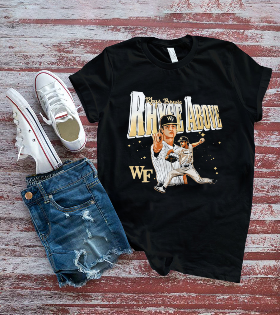 Rhys Bowie Wake Forest WF Baseball Rhys Above T-Shirt