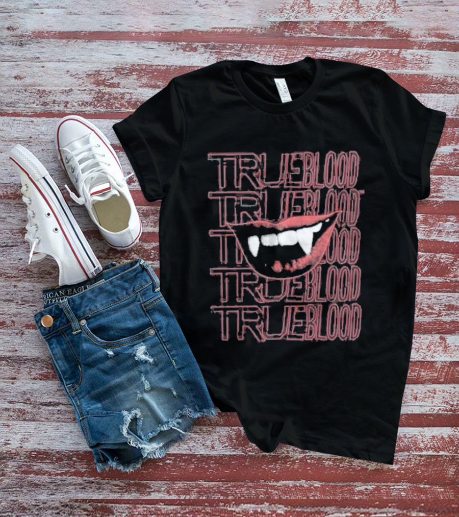 True Blood Vampire Fangs High Waisted Style Collection T-Shirt