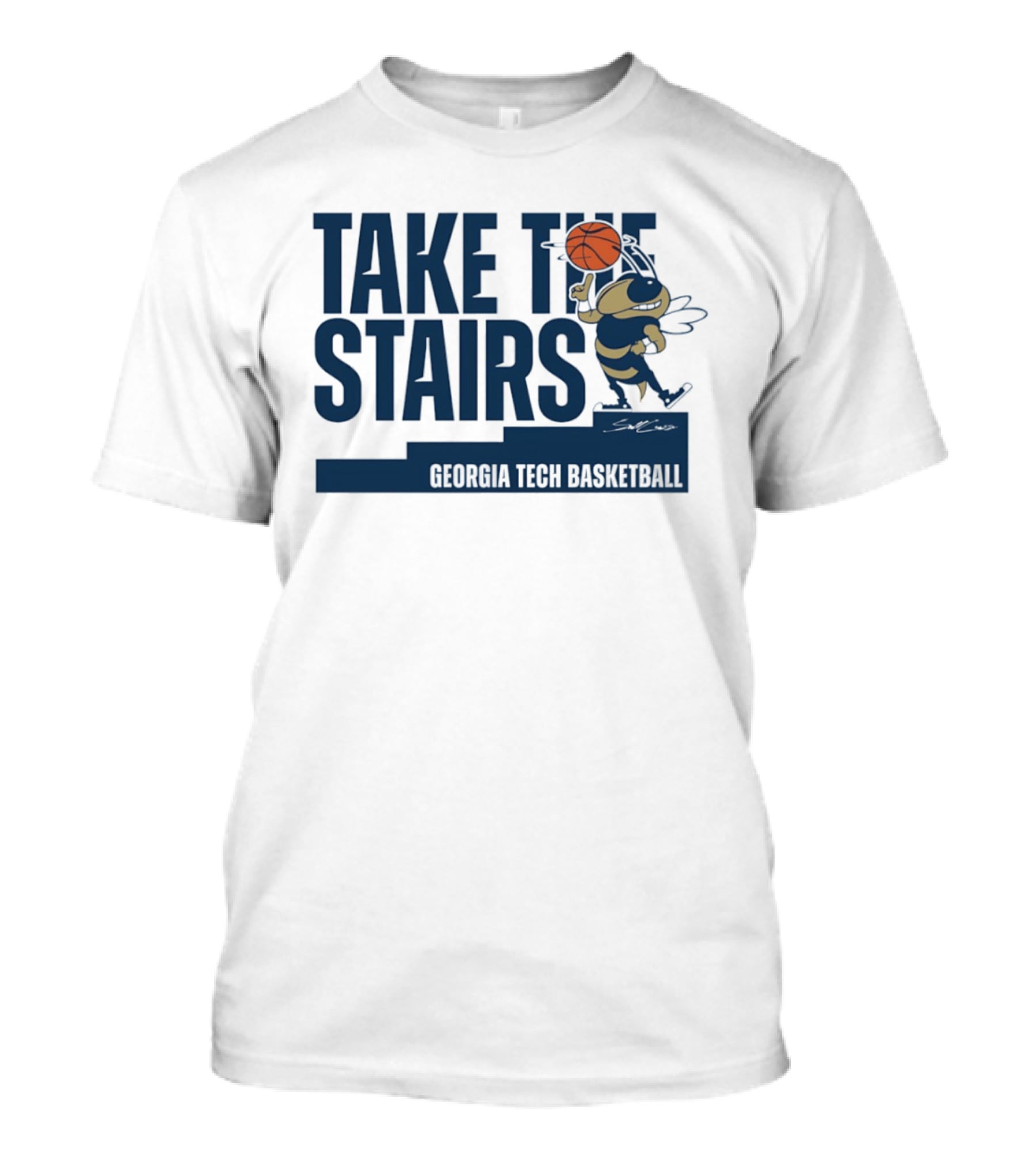 Georgia Tech Basketball Take The Stairs Buzz Basketball T-Shirt