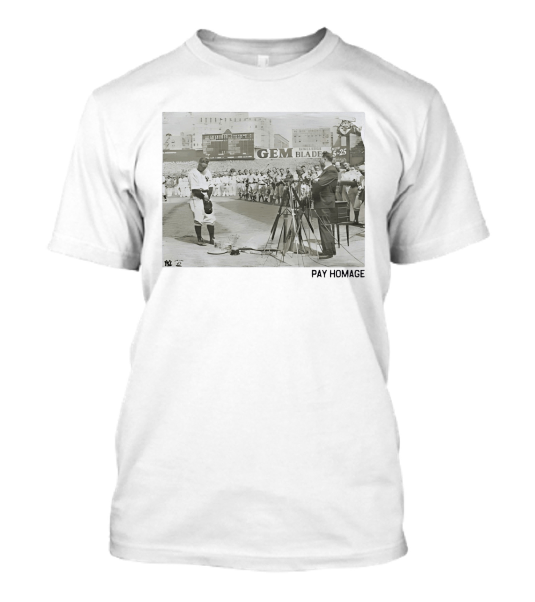 Lou Gehrig New York Yankees Yankee Stadium Farewell Address July 4th Iconic Moment T-Shirt
