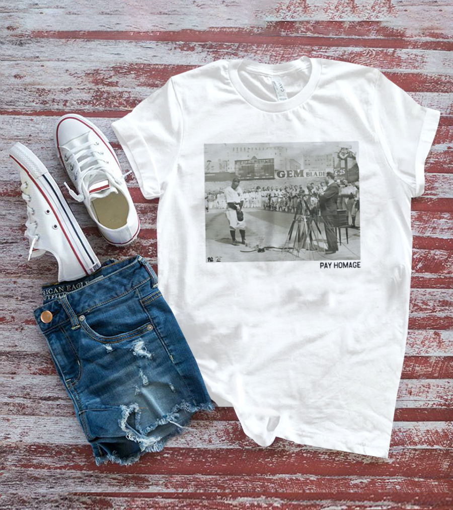 Lou Gehrig New York Yankees Yankee Stadium Farewell Address July 4th Iconic Moment T-Shirt