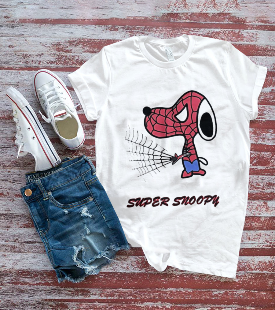 Super Snoopy Spider Man Mashup Pop Culture T-Shirt