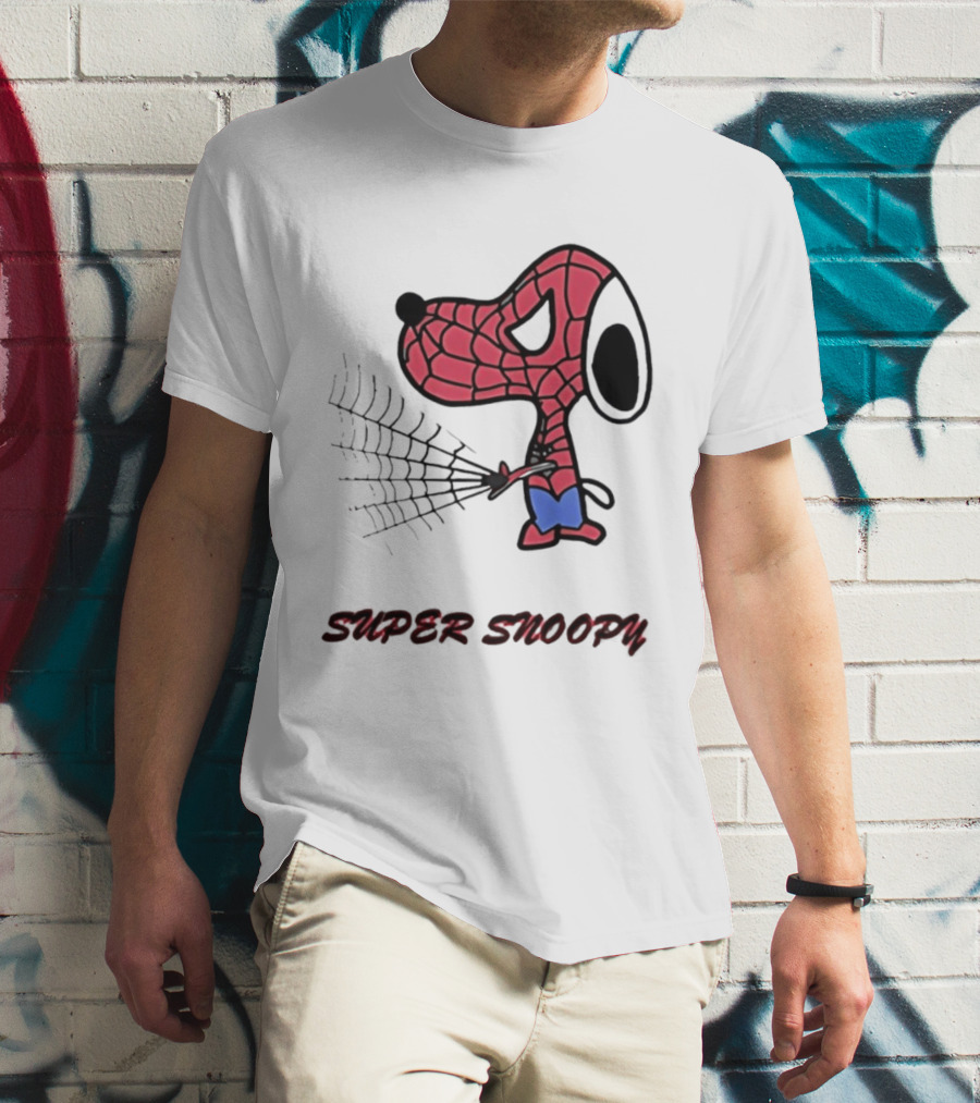 Super Snoopy Spider Man Mashup Pop Culture T-Shirt