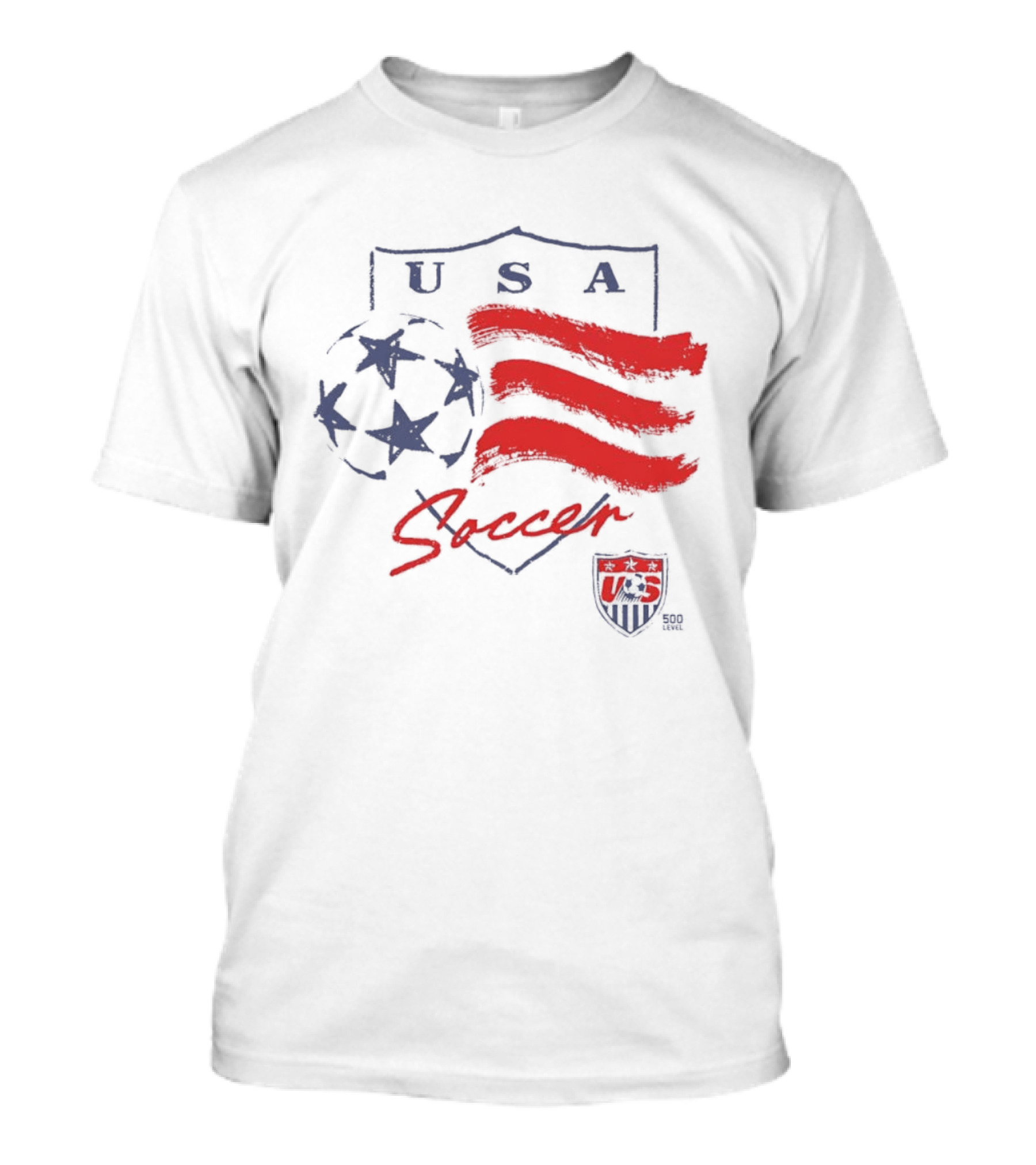 USA Soccer Federation Shield Stars And Stripes Football T-Shirt