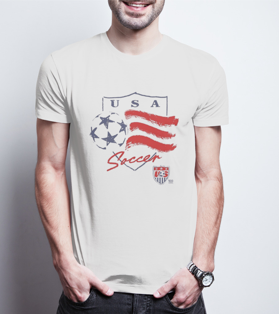 USA Soccer Federation Shield Stars And Stripes Football T-Shirt