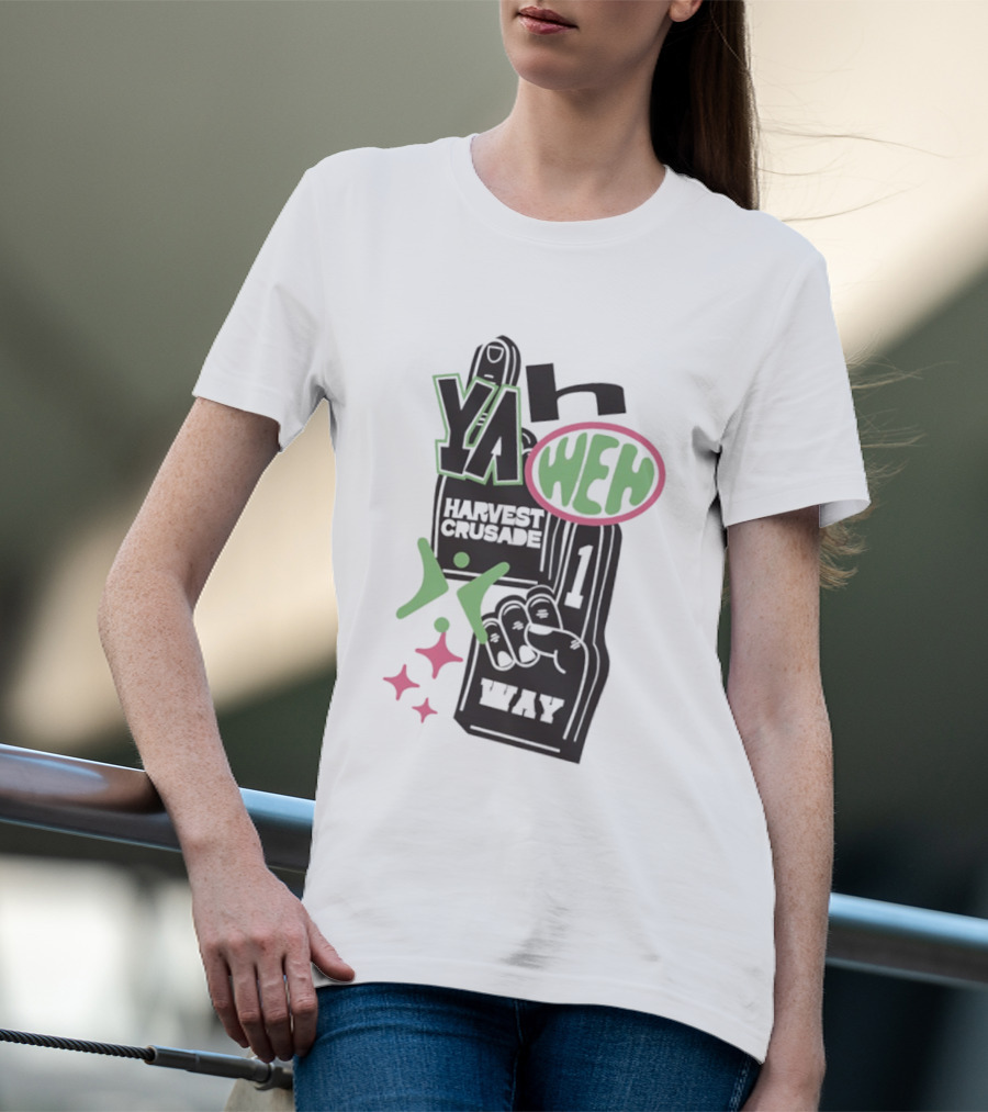 Yahweh Foam Finger Harvest Crusade One Way T-Shirt