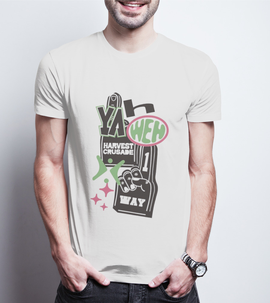 Yahweh Foam Finger Harvest Crusade One Way T-Shirt
