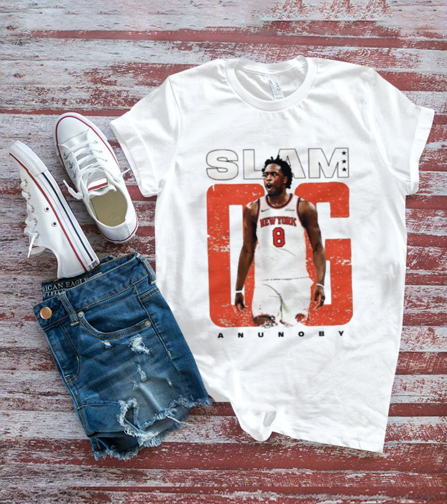 SLAM New York Knicks OG Anunoby NBA Basketball 8 T-Shirt