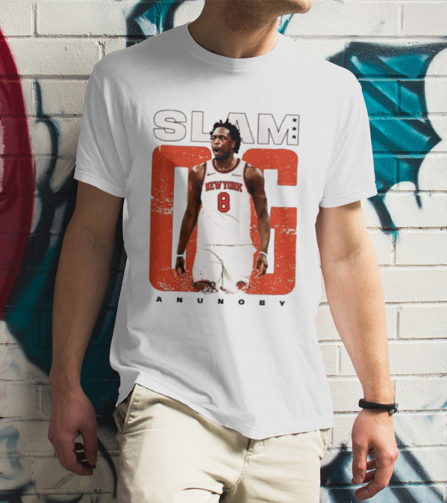 SLAM New York Knicks OG Anunoby NBA Basketball 8 T-Shirt