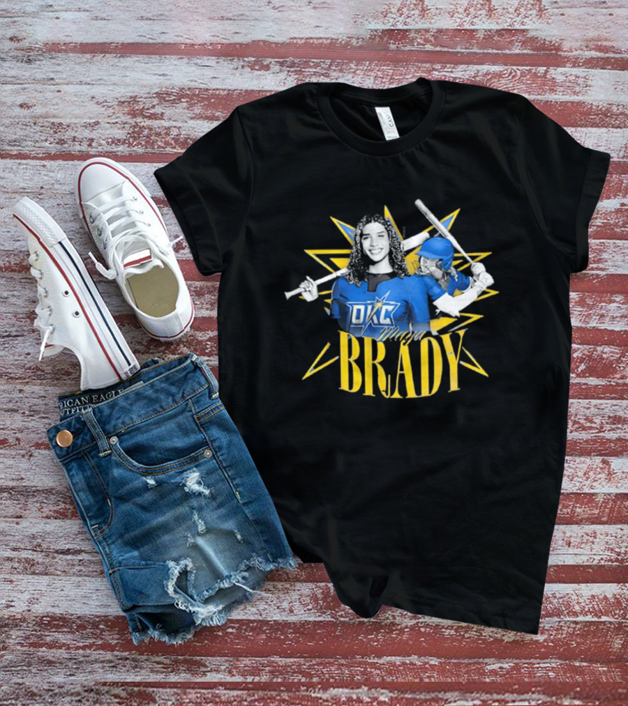 Oklahoma City Spark Maya Brady Stars Softball Player OKC T-Shirt