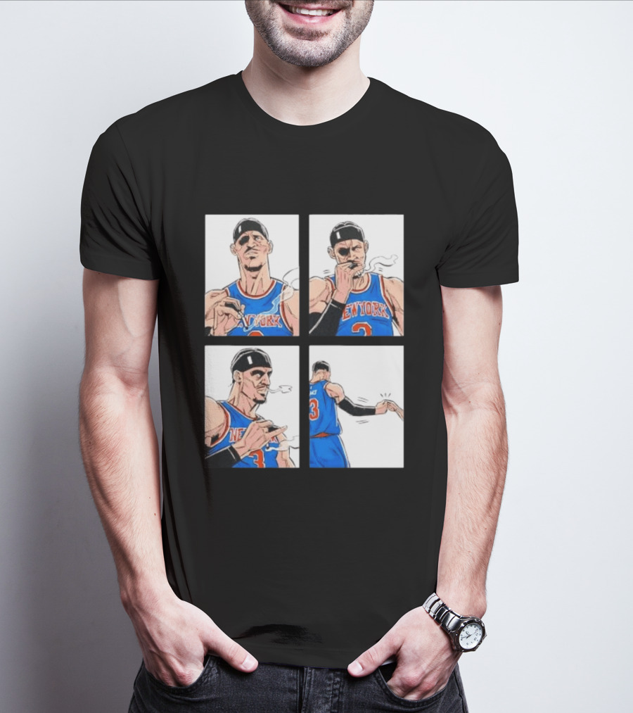 New York Knicks Number 3 Smoking Gesture Josh Hart Moment T-Shirt