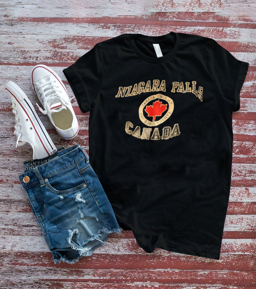 Niagara Falls Canada Maple Leaf Since 1867 Vintage Stitched T-Shirt
