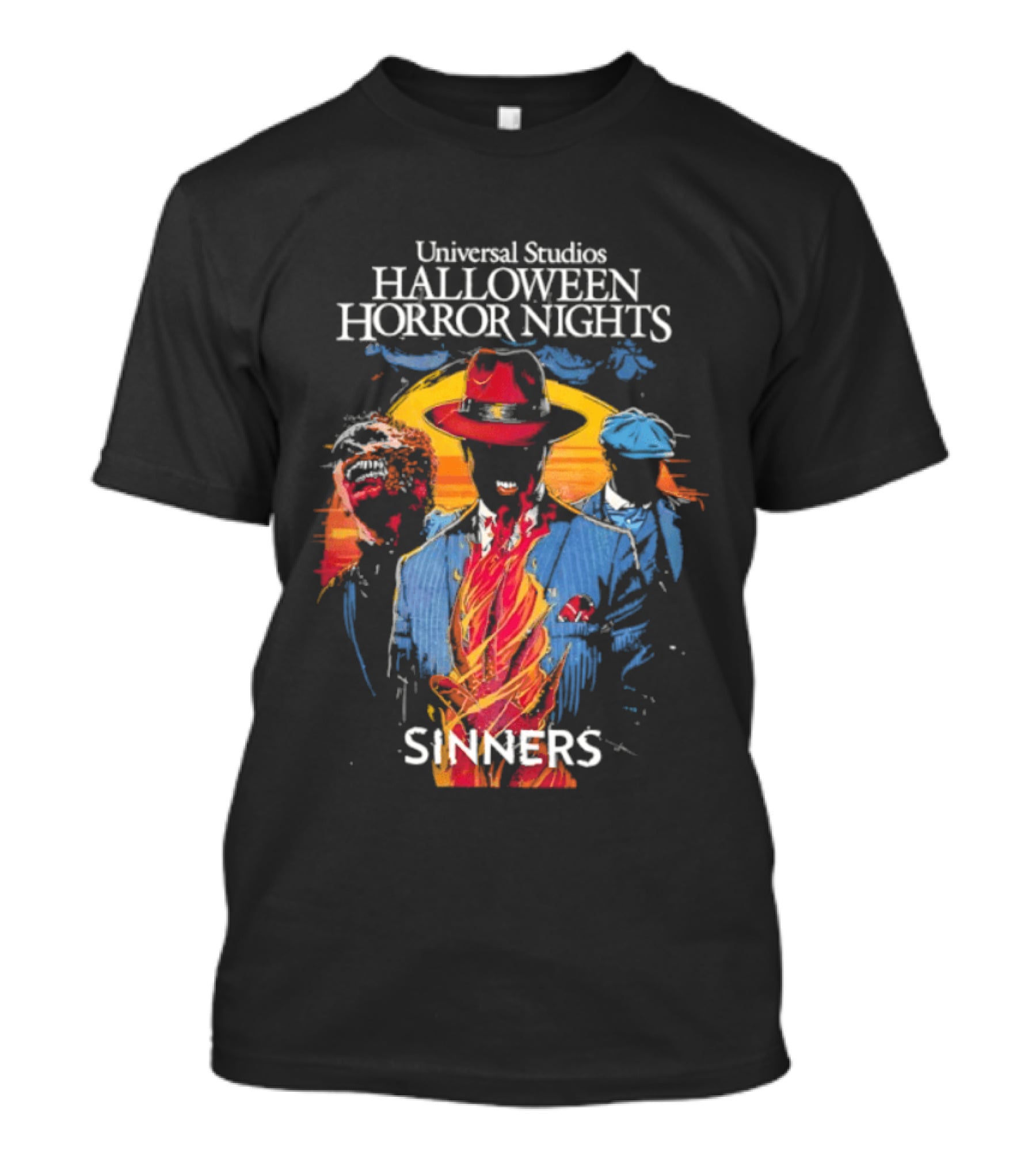 Universal Studios Halloween Horror Nights Sinners Horror Gangster T-Shirt