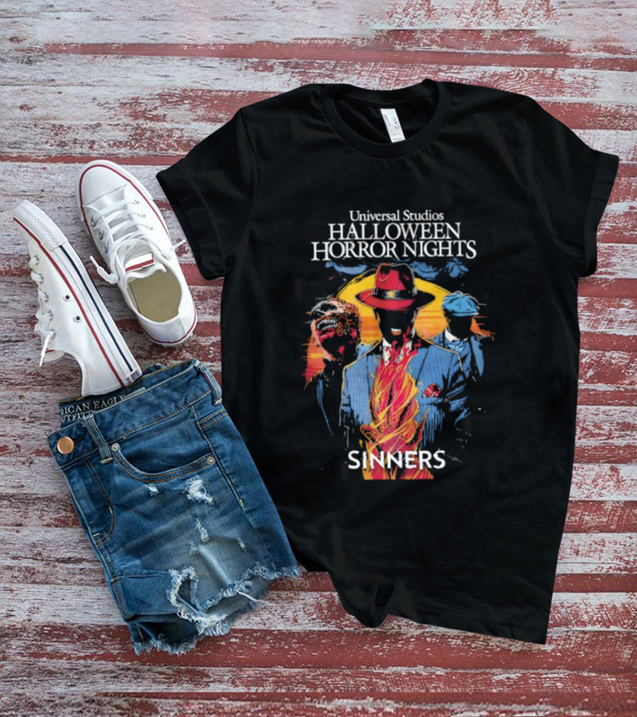 Universal Studios Halloween Horror Nights Sinners Horror Gangster T-Shirt
