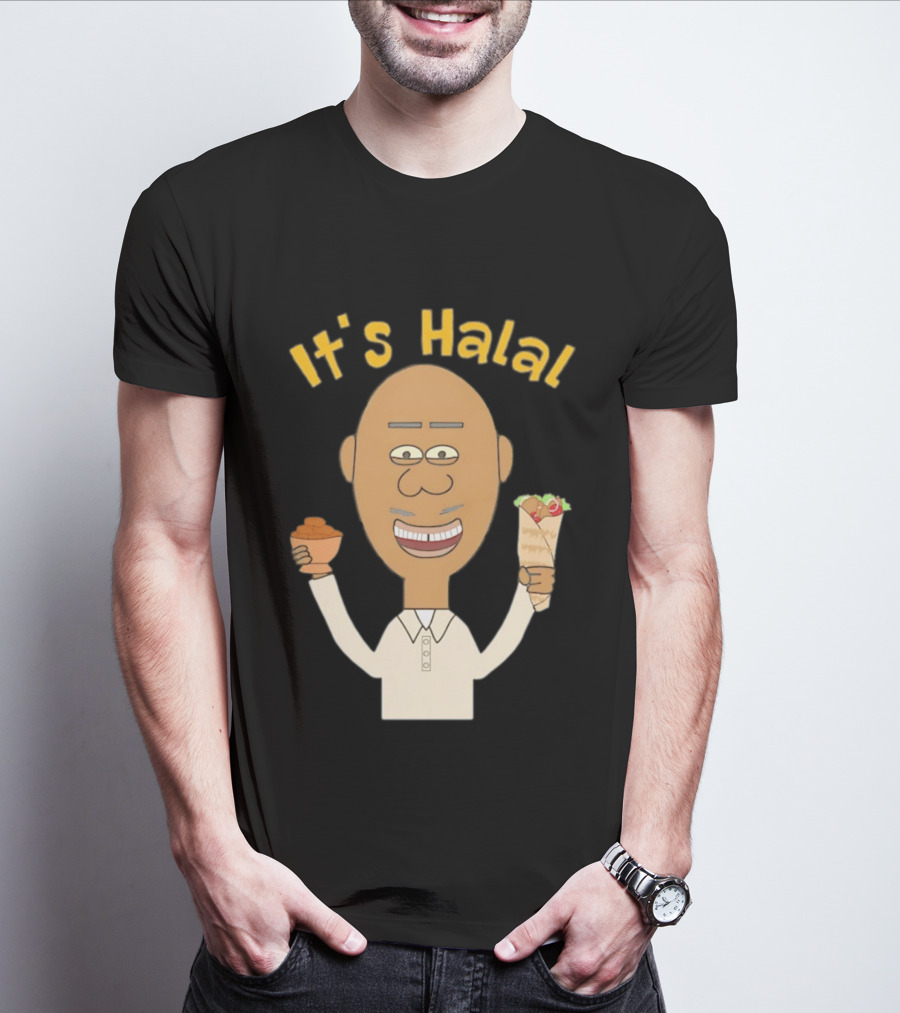 It's Halal Man With Dates And Kebab Celebrating Ramadan T-Shirt
