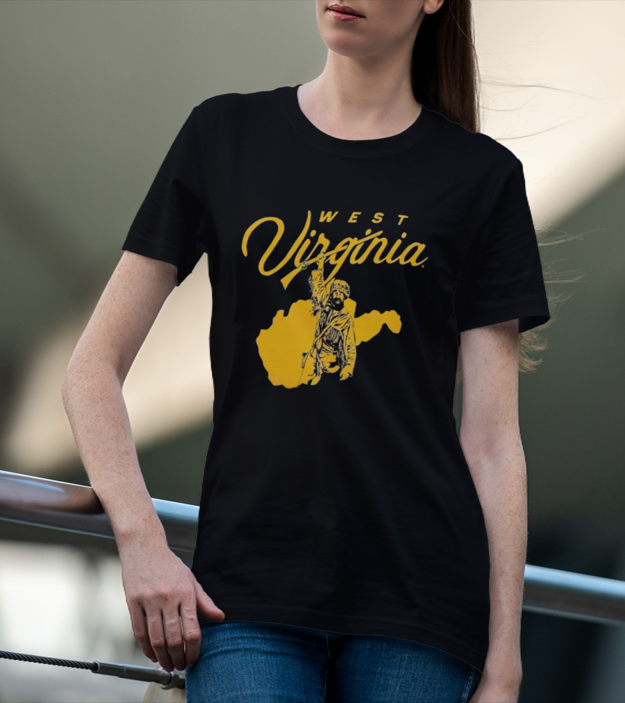 West Virginia Mountaineers State Outline Mountaineer T-Shirt