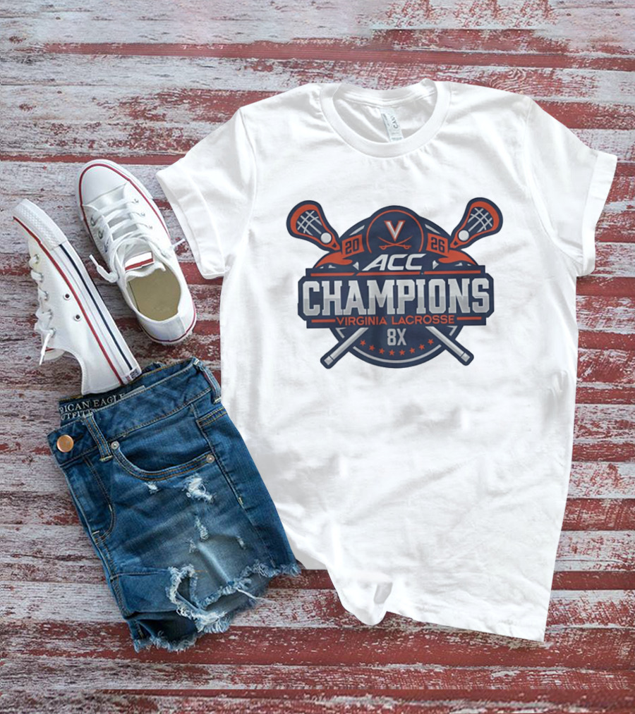 Virginia Cavaliers 2026 ACC Champions 8X Lacrosse Victory T-Shirt