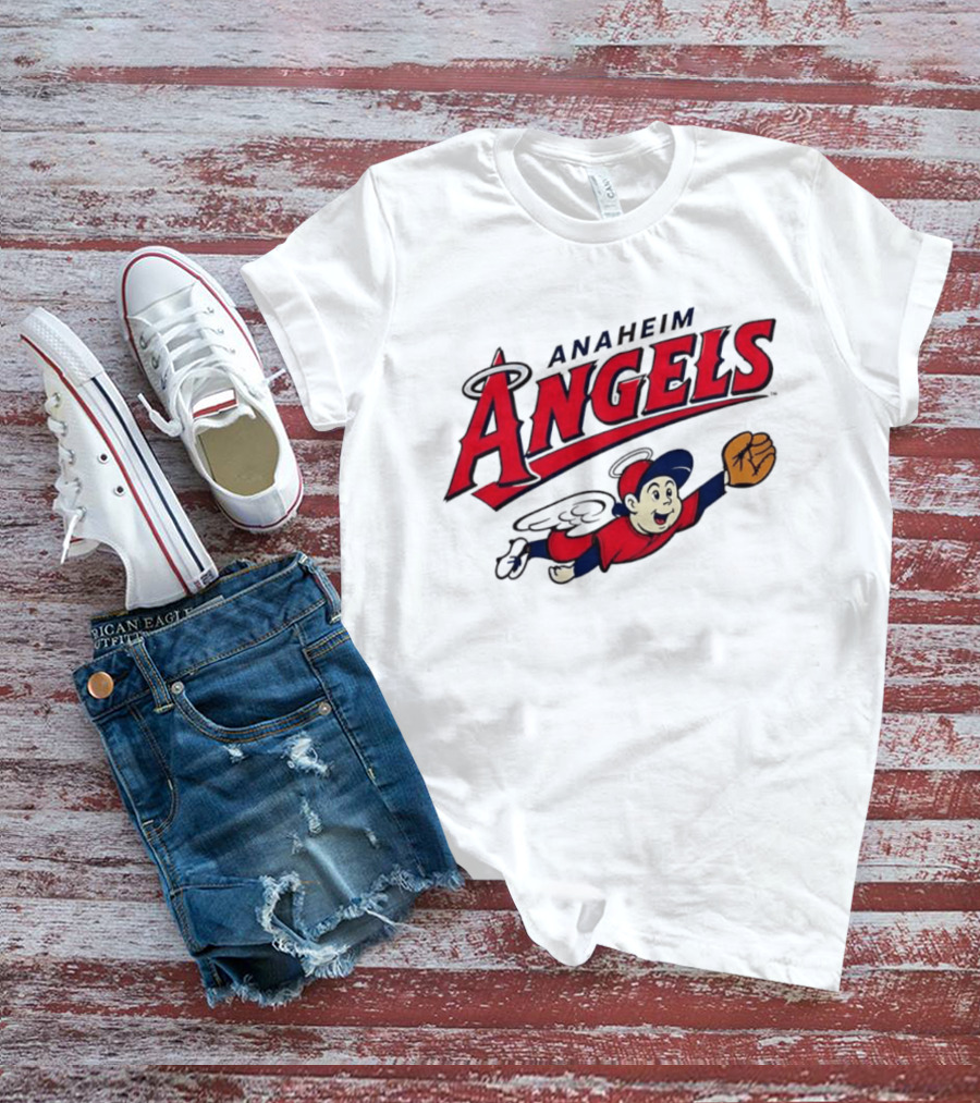 Anaheim Angels Vintage Baseball Flying T-Shirt