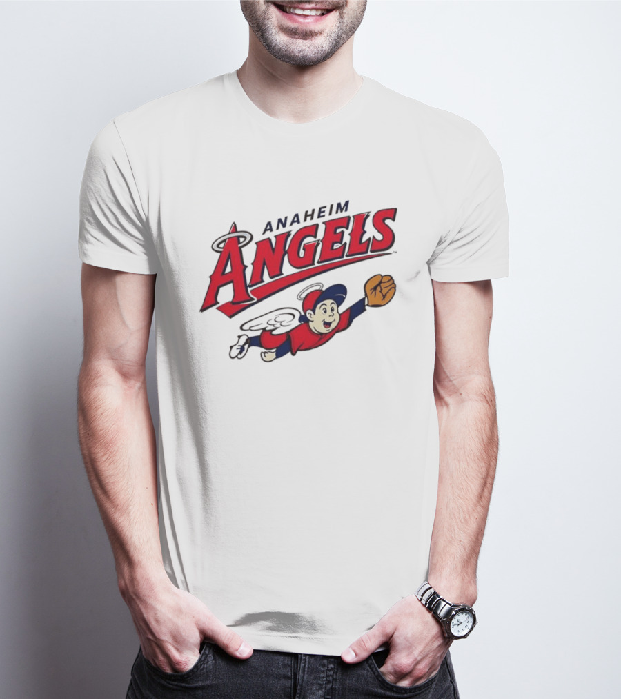 Anaheim Angels Vintage Baseball Flying T-Shirt