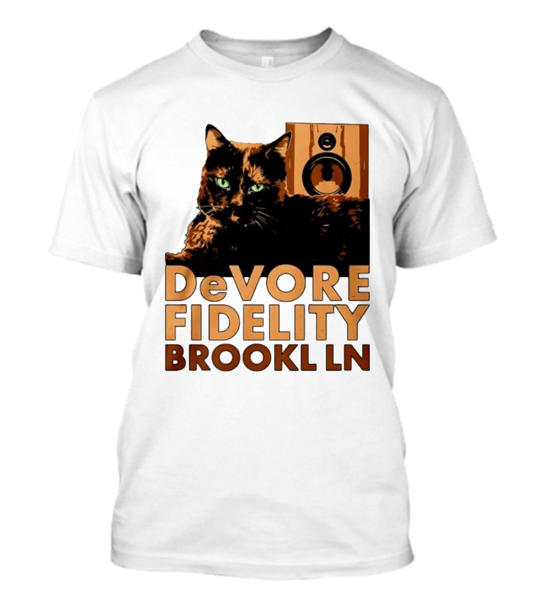 DeVore Fidelity Brooklyn Cat Speaker T-Shirt