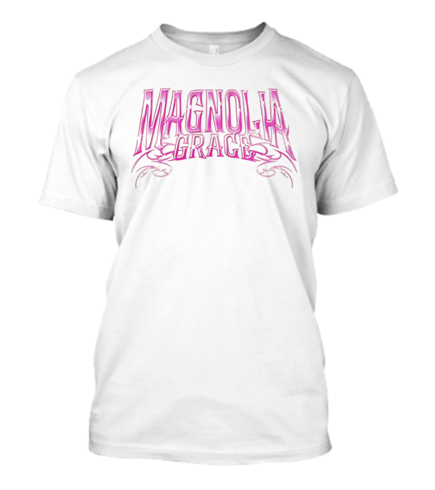 Magnolia Grace Bold Pink Lettering Tattoo T-Shirt