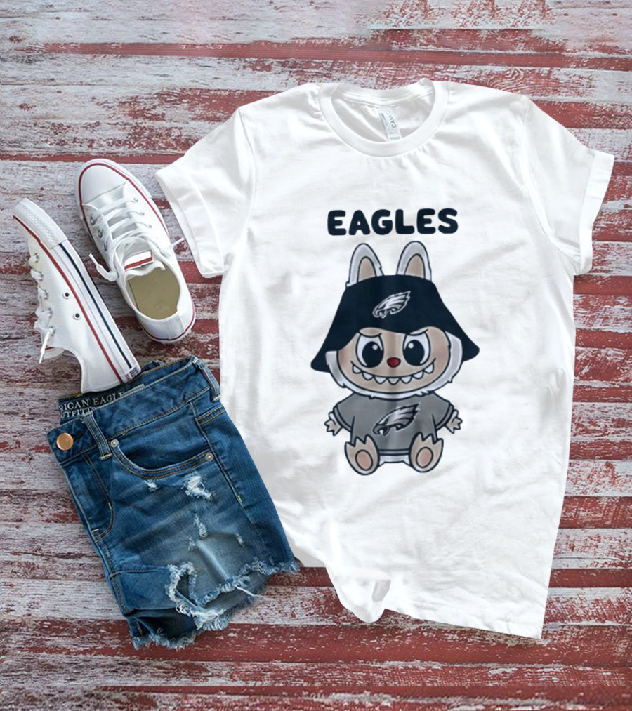Philadelphia Eagles Labubu Character NFL Football T-Shirt