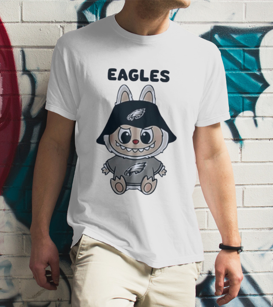 Philadelphia Eagles Labubu Character NFL Football T-Shirt