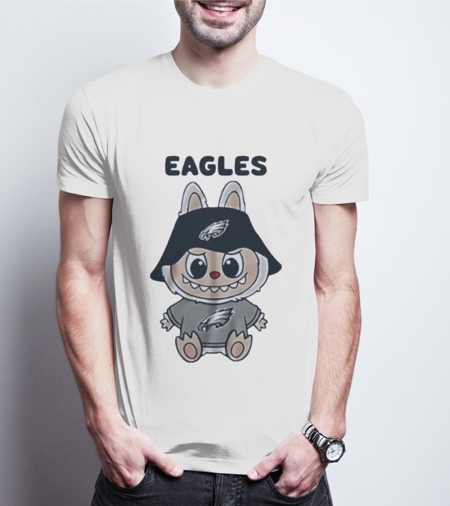 Philadelphia Eagles Labubu Character NFL Football T-Shirt