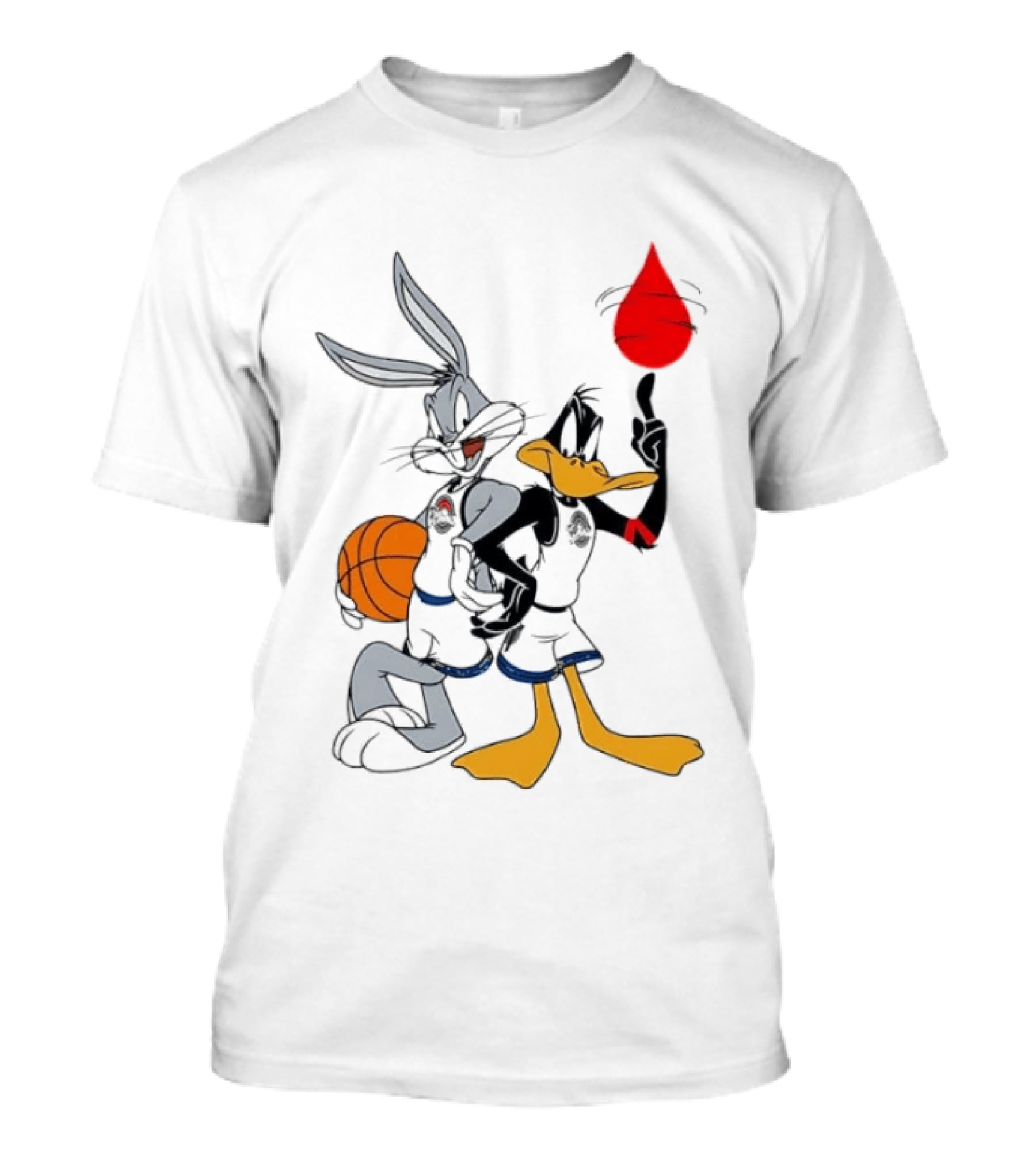 Looney Tunes Bugs Bunny Daffy Duck Tune Squad Basketball Spin T-Shirt