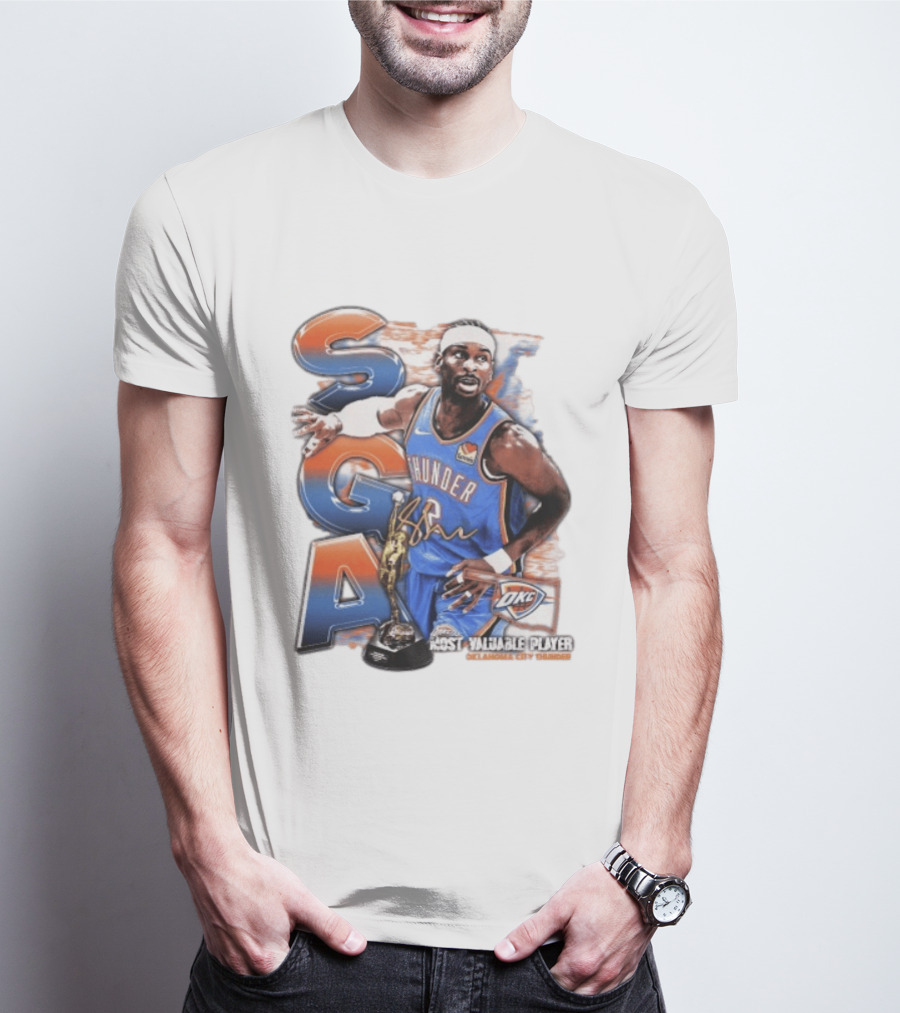 Shai Gilgeous Alexander SGA Oklahoma City Thunder Most Valuable Player T-Shirt