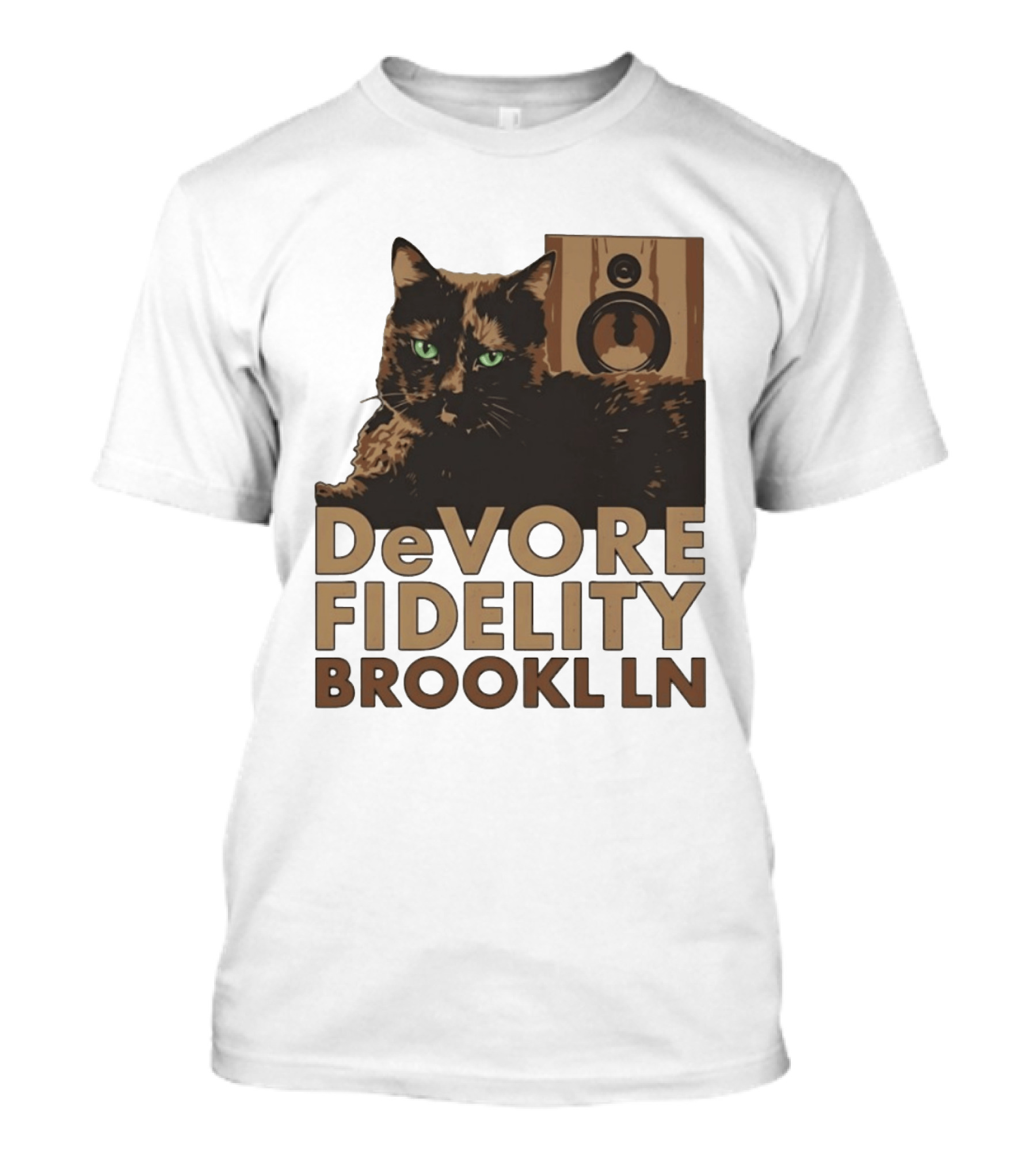DeVore Fidelity Brooklyn LN Cat Speaker T-Shirt