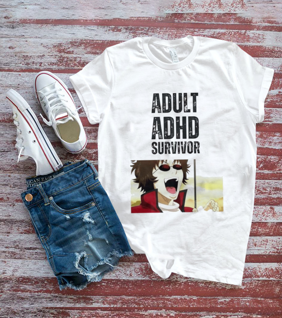 Sakamoto Tatsuma Anime Character Adult ADHD Survivor T-Shirt