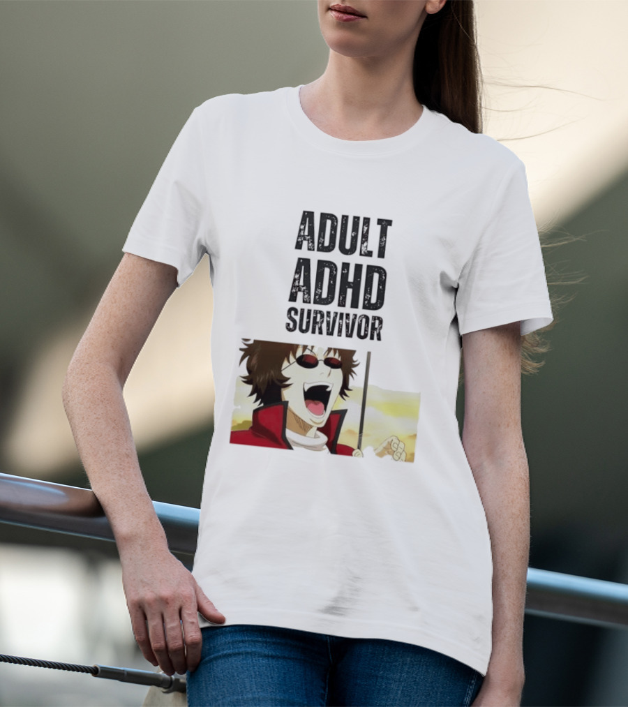 Sakamoto Tatsuma Anime Character Adult ADHD Survivor T-Shirt