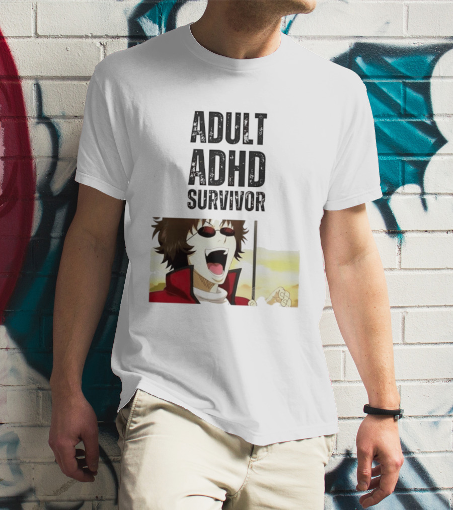 Sakamoto Tatsuma Anime Character Adult ADHD Survivor T-Shirt